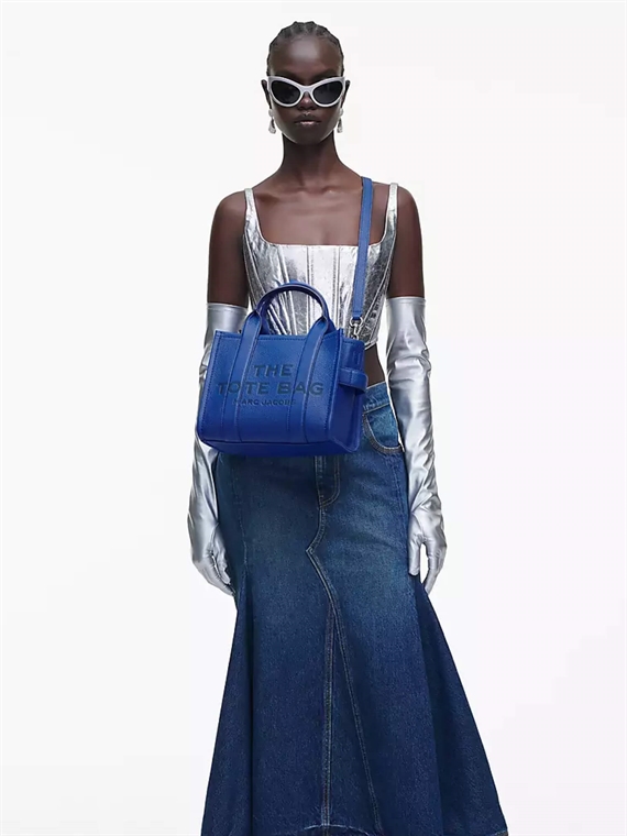 Marc Jacobs The Leather Small Tote Bag, Cobalt 
